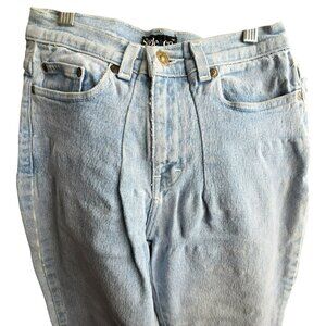 Style & Co Petite Womens Light Wash Denim Size 6P Distressed Modified HS237